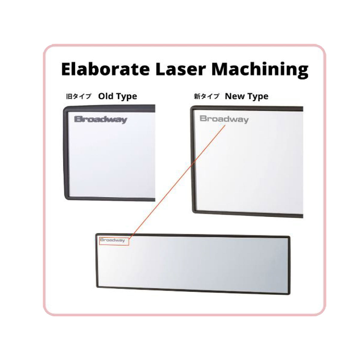 Broadway Mirror - 270mm Convex Aluminum Wide Mirror - BW-865